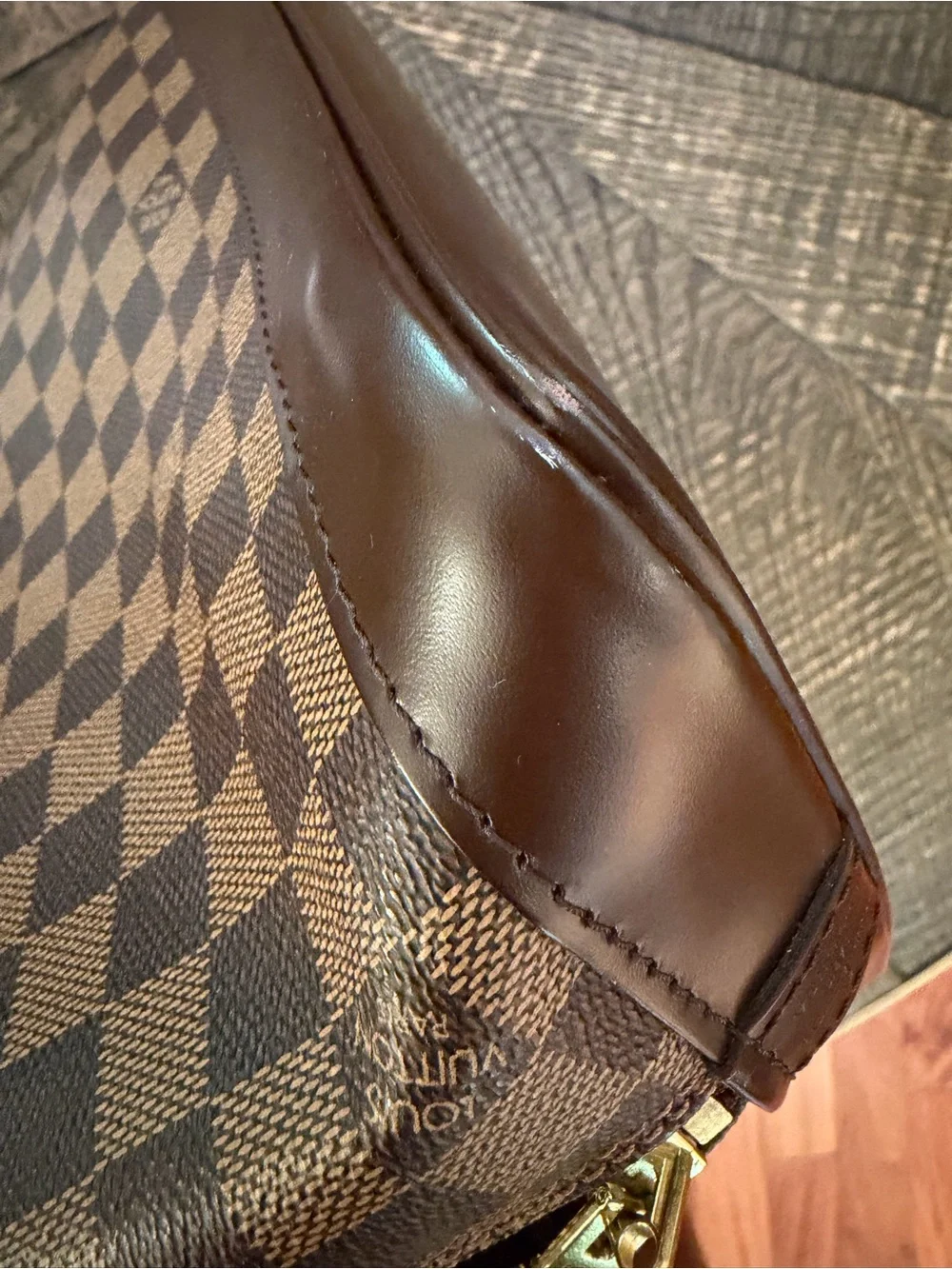 LV Alma PM Brown Check & Matching Wallet